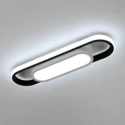 Pheashine Sleek Oval LED Ceiling Light 21W 6500K Daylight 40x10.5x5cm in Black - Size: 40x10.5x5 cm - thumbnail 1