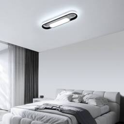 Pheashine Sleek Oval LED Ceiling Light 21W 6500K Daylight 40x10.5x5cm in Black - Size: 40x10.5x5 cm - thumbnail 6