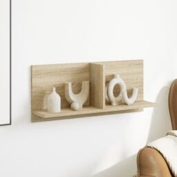 Berkfield Home Wall Cabinet 70x16.5x30 cm Sonoma Oak Engineered Wood in Brown - thumbnail 3