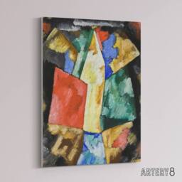 "Artery8 Blue Yellow & Green Abstraction Hartley Canvas Wall Art - Size: W24"" x H32""" - thumbnail 2