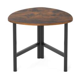 Costway Industrial Coffee Table Sofa Side Table Wooden Cocktail Center Table in Brown - thumbnail 7