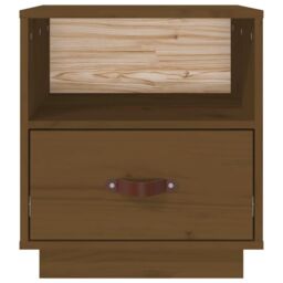 Berkfield Home Bedside Cabinet Honey Brown 40x34x45 cm Solid Wood Pine - Size: 40 x 34 x 45 cm - thumbnail 6
