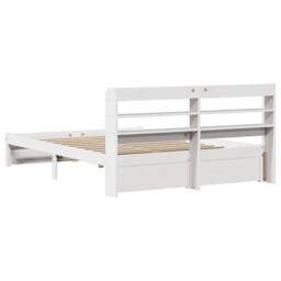 Berkfield Home Bed Frame with Headboard without Mattress White 140x190 cm - thumbnail 8