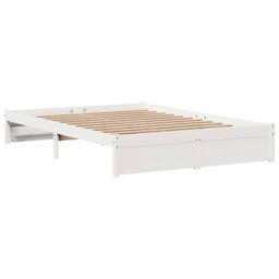 Berkfield Home Bed Frame with Headboard without Mattress White 140x190 cm - thumbnail 5