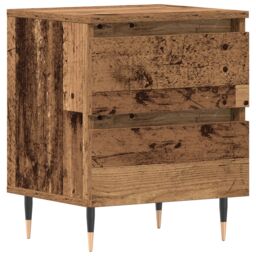 Berkfield Home Bedside Cabinet Old Wood 40x35x50 cm Engineered Wood in Brown - Size: 40 x 35 x 50 cm - thumbnail 2