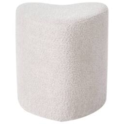 Wyld and Coco Heart-Shaped Chenille Pouffe Beige - thumbnail 4