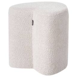 Wyld and Coco Heart-Shaped Chenille Pouffe Beige - thumbnail 5