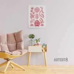 "Artery8 Florideophyceae Red Algae Haeckel Botanical Canvas Wall Art in White - Size: W18"" x H24""" - thumbnail 3