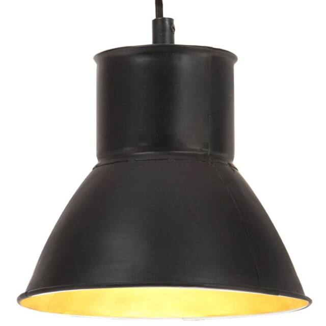 Berkfield Home Hanging Lamp 25 W Black Round 17 cm E27 - image 1