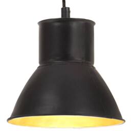 Berkfield Home Hanging Lamp 25 W Black Round 17 cm E27 - thumbnail 1