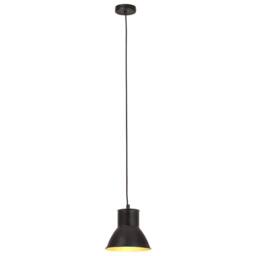 Berkfield Home Hanging Lamp 25 W Black Round 17 cm E27 - thumbnail 4