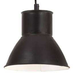 Berkfield Home Hanging Lamp 25 W Black Round 17 cm E27 - thumbnail 2