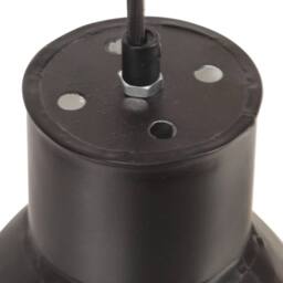 Berkfield Home Hanging Lamp 25 W Black Round 17 cm E27 - thumbnail 6