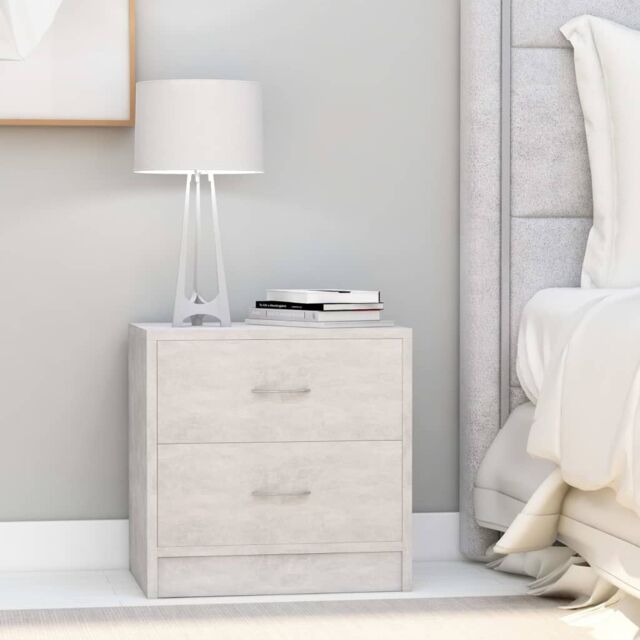 Berkfield Home Bedside Cabinet Concrete Grey 40x30x40 cm Engineered Wood - Size: 40 x 30 x 40 cm - image 1