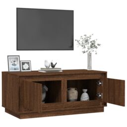 Berkfield Home Coffee Table Brown Oak 102x50x44 cm Engineered Wood - Size: 102 x 50 x 44 cm - thumbnail 5