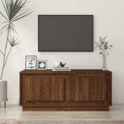 Berkfield Home Coffee Table Brown Oak 102x50x44 cm Engineered Wood - Size: 102 x 50 x 44 cm - thumbnail 1