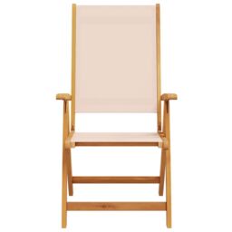 Berkfield Home Folding Garden Chairs 2 pcs Solid Wood Acacia & Textilene in Brown - thumbnail 4