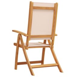 Berkfield Home Folding Garden Chairs 2 pcs Solid Wood Acacia & Textilene in Brown - thumbnail 6