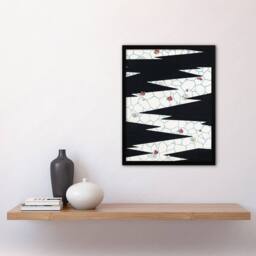 Artery8 Flowers On Footpath Pattern Japan Framed Wall Art Print Shin Bijutsukai in White - Size: A4 - thumbnail 4