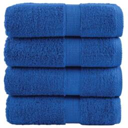 Berkfield Home Premium Guest Towels SOLUND 4pcs Blue 30x50cm 600gsm - thumbnail 2