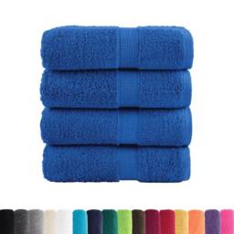 Berkfield Home Premium Guest Towels SOLUND 4pcs Blue 30x50cm 600gsm - thumbnail 3
