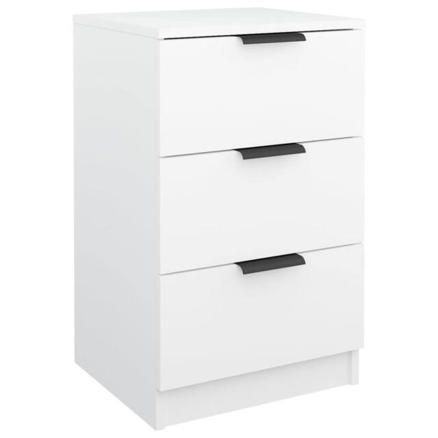Berkfield Home Bedside Cabinet White 40x36x65 cm - Size: 40 x 36 x 65 cm - image 1