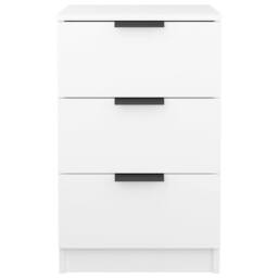 Berkfield Home Bedside Cabinet White 40x36x65 cm - Size: 40 x 36 x 65 cm - thumbnail 6