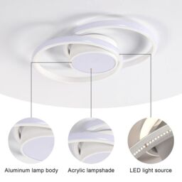 COMELY LED Ceiling Lights, Modern LED Ceiling Lights 42W, 4500K, White, Dia 40cm in White - thumbnail 7