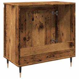 Berkfield Home Bathroom Cabinet Old Wood 58x33x60 cm Engineered Wood in Brown - Size: 58 x 33 x 60 cm - thumbnail 6