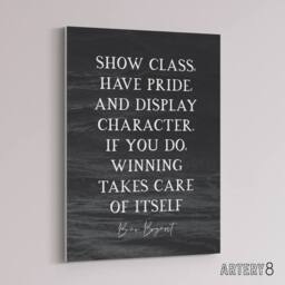 "Artery8 Slate Quote Winning Bear Bryant Canvas Wall Art Print in Grey - Size: W18"" x H24""" - thumbnail 2