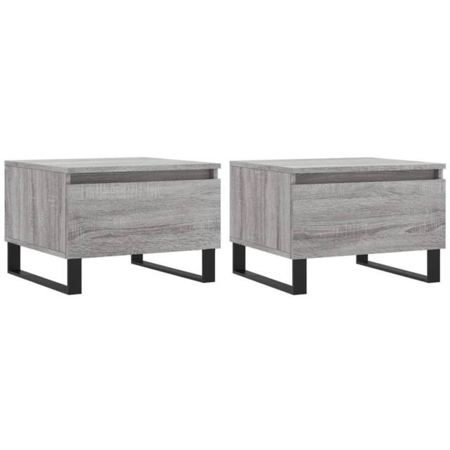 Berkfield Home Coffee Tables 2 pcs Grey Sonoma 50x46x35 cm Engineered Wood - Size: 50 x 46 x 35 cm - image 1