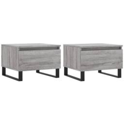 Berkfield Home Coffee Tables 2 pcs Grey Sonoma 50x46x35 cm Engineered Wood - Size: 50 x 46 x 35 cm - thumbnail 1
