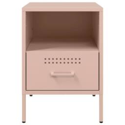 Berkfield Home Bedside Cabinets 2 pcs Pink 36x39x50.5 cm Steel - thumbnail 6