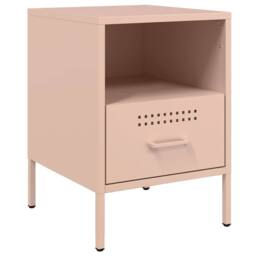 Berkfield Home Bedside Cabinets 2 pcs Pink 36x39x50.5 cm Steel - thumbnail 5
