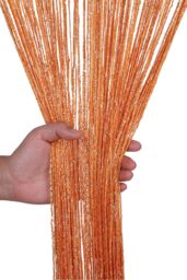 Neel Blue Glitter String Curtain Polyester Fringe Panel Spaghetti Tassel Curtain, 200cm x 90cm in Orange - Size: 200 cm x 90 cm - thumbnail 5