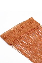 Neel Blue Glitter String Curtain Polyester Fringe Panel Spaghetti Tassel Curtain, 200cm x 90cm in Orange - Size: 200 cm x 90 cm - thumbnail 2
