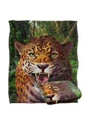 JQ Licensing Jlo Leopard Hunting Silky Touch Super Soft Throw Blanket 152 X 127 cm in White - thumbnail 2