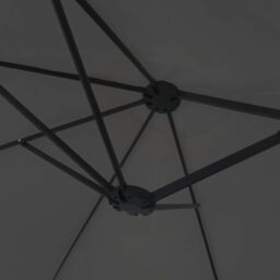 Berkfield Home Double-Head Parasol Anthracite 449x245 cm in Black - thumbnail 6