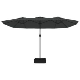 Berkfield Home Double-Head Parasol Anthracite 449x245 cm in Black - thumbnail 4
