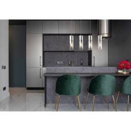 Netlighting Annika Bar Pendant Ceiling Light Nickel Matt Glass Shade 4x E27 in Grey - thumbnail 6