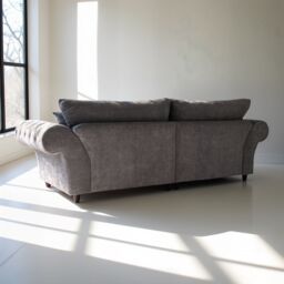 Abakus Direct Windsor 4 Seater Sofa in Soft Grey with a Luxurious Finish - thumbnail 4