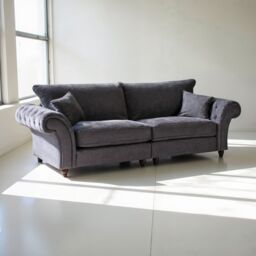Abakus Direct Windsor 4 Seater Sofa in Soft Grey with a Luxurious Finish - thumbnail 2