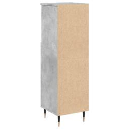 Berkfield Home Bathroom Cabinet Concrete Grey 30x30x100 cm Engineered Wood - Size: 30 x 30 x 100 cm - thumbnail 6