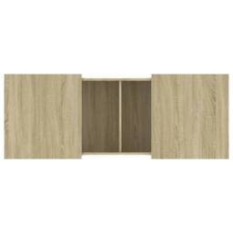 Berkfield Home Coffee Table Sonoma Oak 100x55x40 cm Engineered Wood in Light Brown - Size: 100 x 55 x 40 cm - thumbnail 8