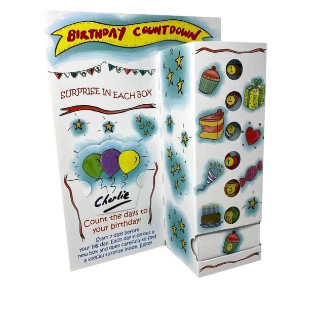 7 Days To Go Birthday Calendar Reusable - image 1