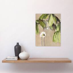 "Artery8 May Apple Flower Watercolour Vintage Wall Art Print Overbeck in Beige - Size: W18"" x H24""" - thumbnail 4