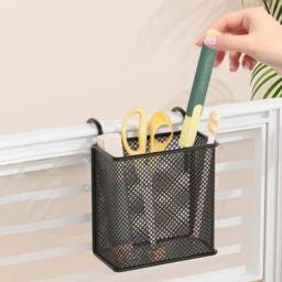 EONLION Black Square Iron Metal Hanging Basket Space Saving - Size: 500mm - thumbnail 2