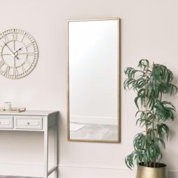 Melody Maison Large Gold Rectangle Mirror 60cm X 140cm in Metallic Gold - Size: 60 cm X 140 cm - thumbnail 4