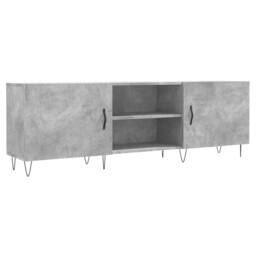 Berkfield Home TV Cabinet Concrete Grey 150x30x50 cm Engineered Wood - Size: 150 x 30 x 50 cm - thumbnail 1