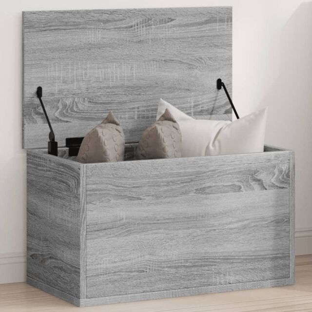 Berkfield Home Storage Box Grey Sonoma 60x35x35 cm Engineered Wood - Size: 60 x 35 x 35 cm - image 1